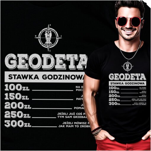 Koszulka Geodeta Stawka Godzinowa