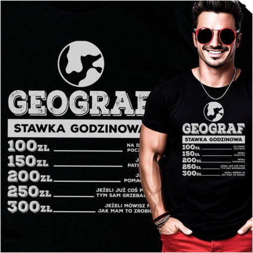Koszulka Geograf Stawka Godzinowa