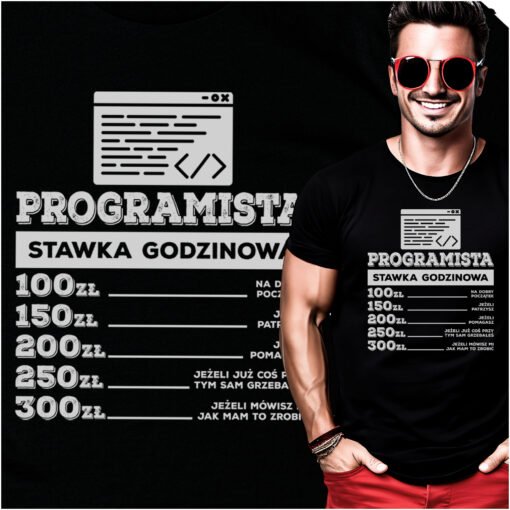Koszulka Programista Stawka Godzinowa