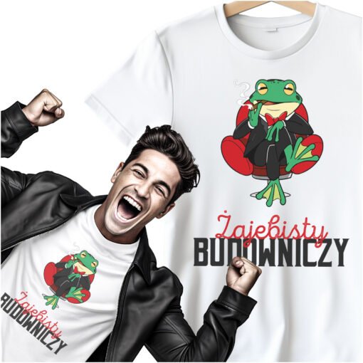 Koszulka Zajebisty Budowniczy Smieszna Zaba 1
