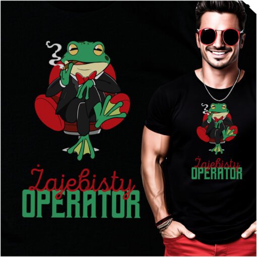 Koszulka Zajebisty Operator Smieszna Zaba