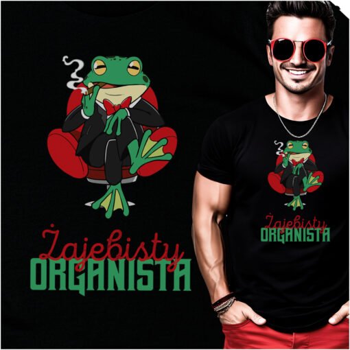 Koszulka Zajebisty Organista Smieszna Zaba