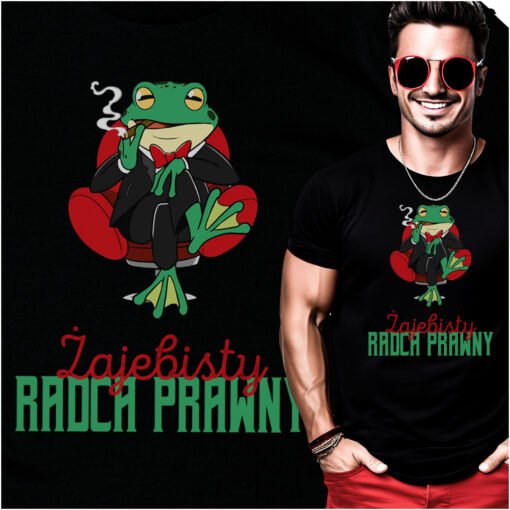 Koszulka Zajebisty Radca Prawny Smieszna Zaba