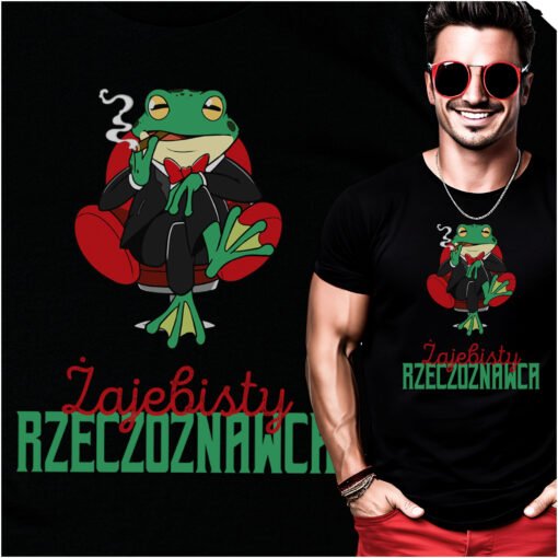 Koszulka Zajebisty Rzeczoznawca Smieszna Zaba